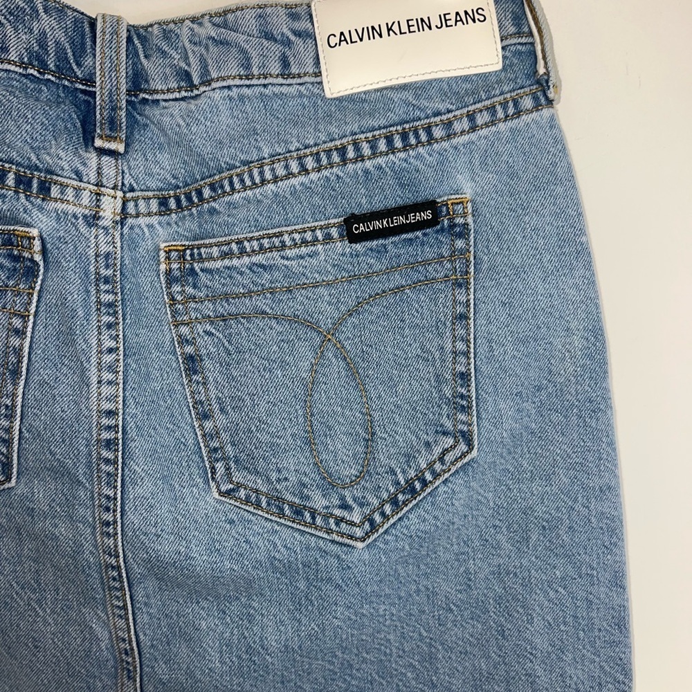 Calvin Klein Y2K Denim Blue Mini Skirt size 25 - Picture 7 of 10